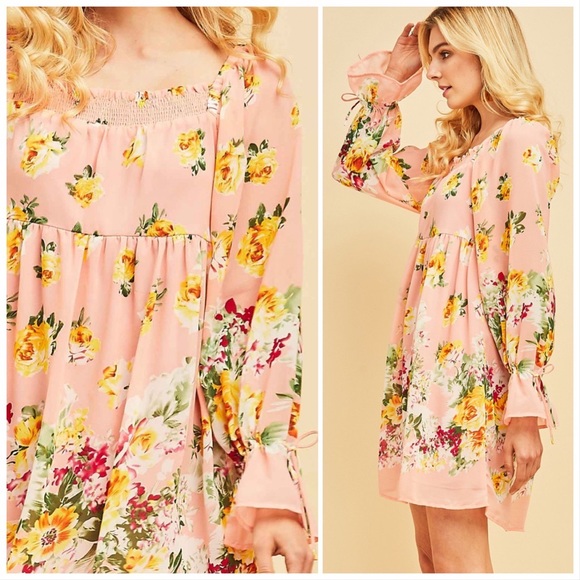 Entro Floral Print Baby Doll Dress - Picture 4 of 7